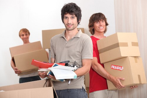 Local office movers handling desks and equipment in Streatham