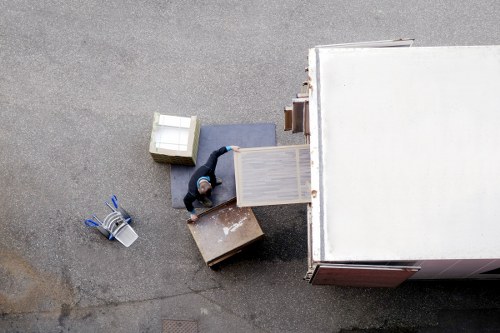 Removal van outside a residential street in Streatham