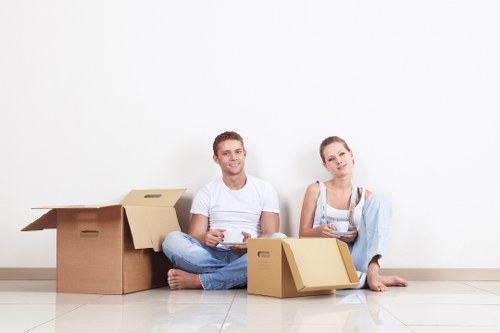 Local moving team handling furniture in Streatham