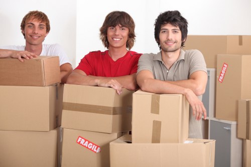 Workers and moving equipment representing ethical removals in Streatham