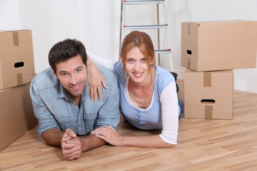 Furniture loading and unloading during a Streatham removals job