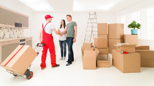 Packed moving van outside a Streatham residential property