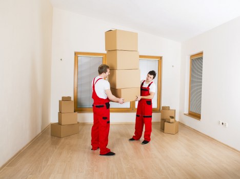 Packed boxes and furniture ready for local removals in Streatham